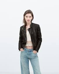 Faux Leather Biker Jacket Outerwear Trf Collection Aw15 Faux Leather Biker Jacket Biker Jacket Jackets