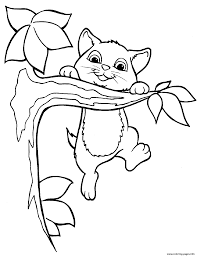 Free printable coloring pages kitty cat and frog in umbrella for kids.free kitten cat coloring pages printable. For Girls Kitten Coloring Pages Printable