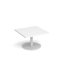 5 out of 5 stars. Monza Square Coffee Table With Flat Round White Base 800mm White