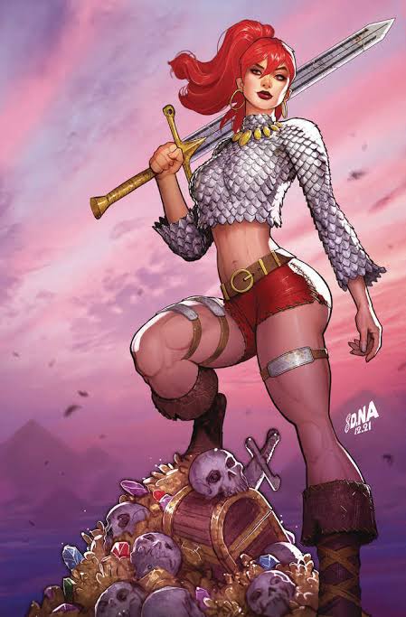 Immortal Red Sonja #1 Cover N Nakayama Metal Premium