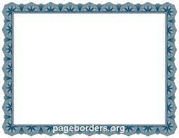 Blue Certificate Border Certificate Border Page Borders Borders For Paper