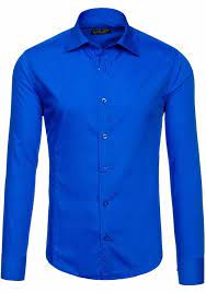 Royal blue long sleeve shirt. Men S Elegant Long Sleeve Shirt Royal Blue Bolf 1703 Royal Blue