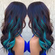 Makeupbag Hair Color Streaks Blue Brown Hair Hair Styles