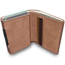 See how function meets fashion. Wallet With Money Clip Rfid Blocking Wallet Minimalist Genuine Leather Mens Card Wallet Credit Card Holder Contactless Credit Card Protector Ultra Thin Automatic Pop Up Card Case Beige Buy Online In Cayman Islands At