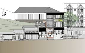 Ruedesheim am rhein 2.jpg 908 × 403; Die Talstation Der Rudesheimer Seilbahn Wird Umgebaut Rheingau