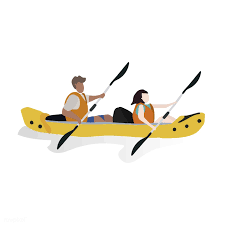 Download Premium Vector Of Character Illustration Of Two People In A Canoe Character Illustration Lake Activities Illustration