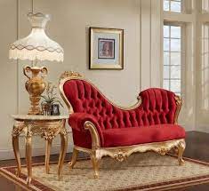 657 Alj Polrey French Provincial Style Right Chaise Lounge Chair Red Living Room Decor Living Room Red Gold Living Room