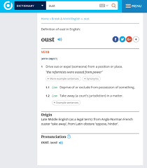 Oust definition, to expel or remove from a place or position occupied: Bel Galvez On Twitter Word Of The Day Oust Read The Definitions Study The Examples Wordoftheday