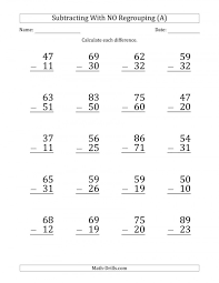 Content filed under the subtraction regrouping category. Two Digit Subtraction With Borrowing Worksheets 99worksheets