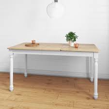 Best extending dining tables | smallest to largest. Large White Extendable Dining Table With Light Oak Top Seats 6 Rhode Island Furniture123