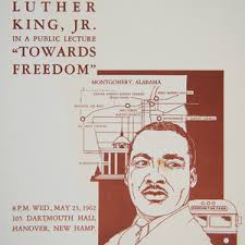 Historical Accountability Student Research Program · Flyer advertising  MLK's lecture "Towards Freedom" · Dartmouth Library