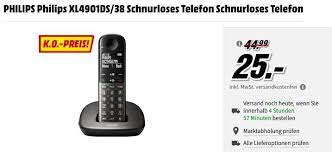 mediamarkt fan outlet aktion z b philips philips xl4901ds 38 schnurloses telefon schnurloses telefon telefon media markt