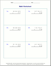 grade 5 multiplication worksheets