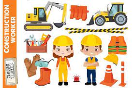 Construction Clip Art Construction Vehicle Clipart Tractor 375309 Illustrations Design Bundles Clip Art Tractors Graphic Illustration