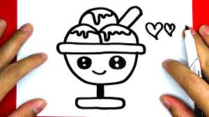 Cara menggambar kucing (how to draw a cat) hei, leave a message if you want me to draw something. How To Draw Cute Ice Cream Bowl Draw Cute Things Youtube