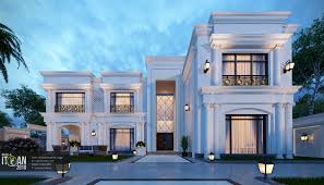 We used light colors in the design with the jordanian stone to win the beautiful light contrast of color at the same time Villa Design Classic Villa Design Ideas