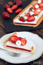 Strawberry Basil Panna Cotta Tart Recipe Panna Cotta Tart Tart Recipes Sweet Recipes