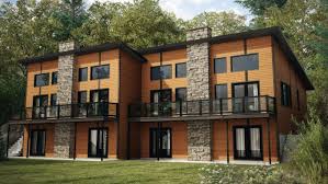 Modele Horizon Maison Villegiature Chalets Pro Fab Constructeur De Maisons Modulaires Et Usinees Home Construction Open Space Living Modular Homes