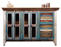 Browse our collection of curio cabinets and consoles. La Boca Solid Wood Curio Cabinet Tv Credenza Beach Style Entertainment Centers And Tv Stands By Crafters And Weavers Houzz