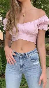 Satin Ruched Tie Back Crop Top Lilac Video In 2020 Crop Tops Crop Top Outfits Pretty Outfits