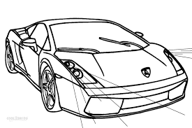 Here is a free coloring page of lamborghini. Printable Lamborghini Coloring Pages For Kids