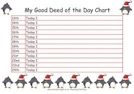 Free Advent Good Deed Chart Keep Track Of Positive Behaviors