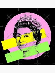Queen Elizabeth With Shapes" Poster for Sale by moderncolors