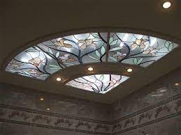 Pop designs for the residential (e.g. Gypsum Board False Ceiling Design With Stained Glass Windows A Comprehensive Guide To Installing Pop False Ceiling Design Stained Glass Panels Ceiling Design