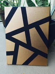 Abstract Black And Gold Wall Art By Thefancyrustic On Etsy Canvas Art Wall Decor Geometric Art Diy Gold Wall Art