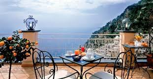 Balkon Aussicht Riviera Metallstuhl Design Mediterraner Stil Terrassen Design Positano