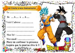 Dragon ball z birthday invitations dragonball z invitation dragonball birthday is one of the pictures that are related to the picture before in the collection gallery, uploaded by birthdaybuzz.org.you can also look for some pictures that related to birthday invitations by scroll down to collection on below this picture. Carte Invitation Anniversaire Dragon Ball Z