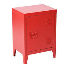 Amazon Com Homycasa Metal Locker Side Sofa Couch End Table Bedside Night Stand Accent Safe Home Red Metal Cabinets Metal Storage Cabinets Metal Lockers