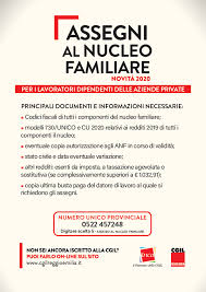 A comunicare le novità è la circolare inps n. Assegni Al Nucleo Familiare Novita 2020 Cgil Reggio Emilia