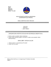 Koleksi soalan ramalan spm yang tersedia adalah merujuk kepada soalan percubaan daripada smk (sekolah menengah kebangsaan) seluruh negeri dan mencuba untuk mengikut format. Soalan Percubaan Biologi Kertas 1 Spm An Najah Learning Centre Facebook