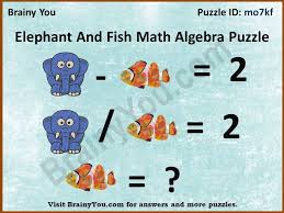 Can You Solve This Elephant And Fish Math Algebra Puzzle Mo7kf Maths Algebra Algebra Math Methods
