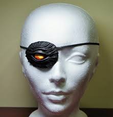 Handmade Leather Eye Patch Black. Gothic Style Eye Patch. Burning Man  Costume. Leather Necklace, Bracelet, Hair Holder, Ponytail Holder.