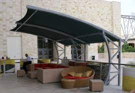 Photo Gallery Of Completed Jobs Including Awnings Canopies Shade Structures Sun Control Devices Covered Pa Membrane Structure Steel Pergola Shade Structure