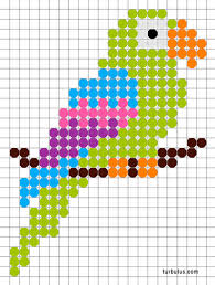 De Beaux Oiseaux Pour Faire Venir Le Printemps En Perles Hama Perle A Repasser Modeles Schemas De Bijoux En Perles Animaux De Point De Croix