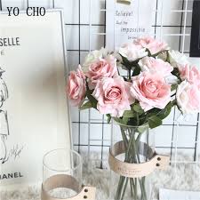 Unfollow artificial silk flower wedding to stop getting updates on your ebay feed. Realistic Artificial Rose Bush 86cm Party Wedding Rose Bush In Full Bloom Potted Home Decor Patterer Flowers