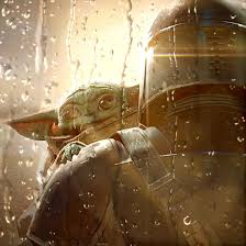 Baby Yoda Desert Rain Video Star Wars Background Star Wars Wallpaper Star Wars Poster