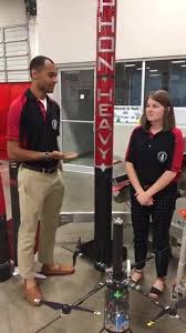 Students Gabe Collins and Maria Exeler of the Louisville Rocketry Team here  at the Speed School #RaiseSomeL for the #DayofGiving which you can  contribute to here: ...