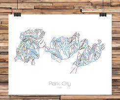 Park City Utah Park City With Canyons Park City Ut Park Etsy Park City Trail Map Park City Utah Park City Skiing