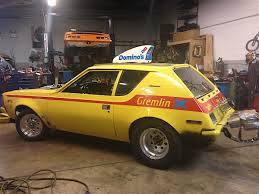 This is a race car with no title. Junkyard Amc Gremlin Gears Up To Run Into The 7 S