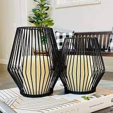 Tags black 2 tier candle holder black metal candle holder black candle holder centerpiece 2 tiered metal candle holder modern black metal candle holder. Black Metal Wire Tea Light Candle Holders For Indoor Outdoor Set Of 2 Events Parties And Wedding Decorations Kitchen Dining Amazon Com
