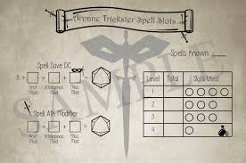 Arcane Trickster Spell Tracker Etsy In 2020 Arcane Trickster Dungeons And Dragons Gifts Dnd Character Sheet