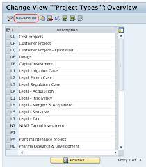 Sap Ps How To Create Project Types For Wbs Element