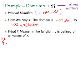 Write All Real Numbers In Interval Notation