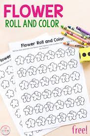 Parenting » smart strategies » kindergarten learning games and activities. Flower Roll And Color Activity