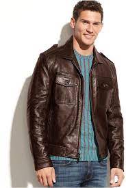 595 Kenneth Cole Reaction Jacket Washed Leather Jacket Washed Leather Jacket Leather Jacket Washed Leather