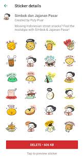 Aplikasi pembuat stiker wa adalah aplikasi yang dikhususkan untuk membuat sticker yang nantinya stiker tersebut bisa nyaris seluruh keterangan yg diserahkan di playstore bersuara positif. Whatsapp Official Sticker Simbok Jajanan Pasar On Behance